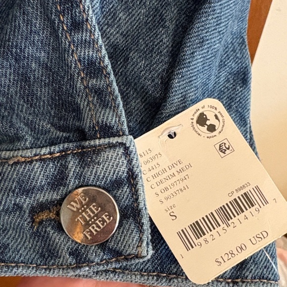 NWT! Free People We the Free Jade Denim Jacket - Picture 4 of 8